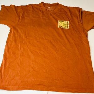 Rust Orange-Brown Faith Graphic T-Shirt “God Is Good” Large 100% Ringspun Cotton